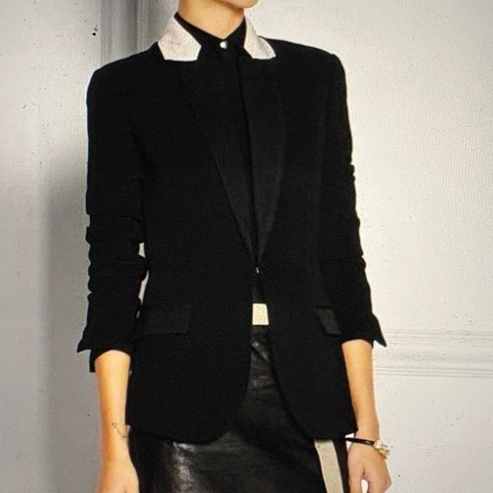 By Malene Birger Black Crepe Blazer 38